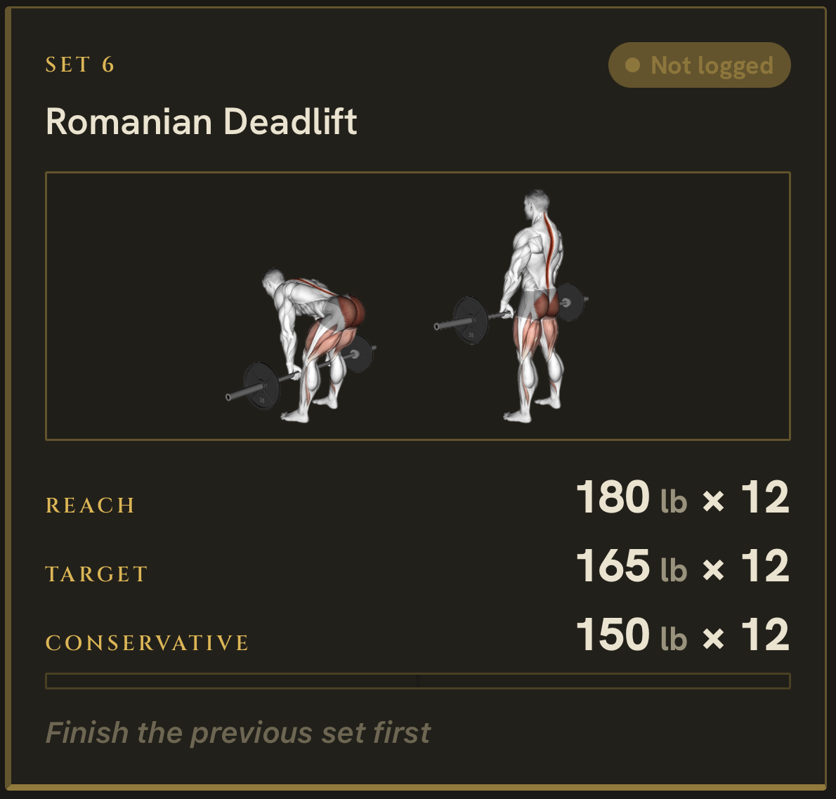 Romanian Deadlift set card